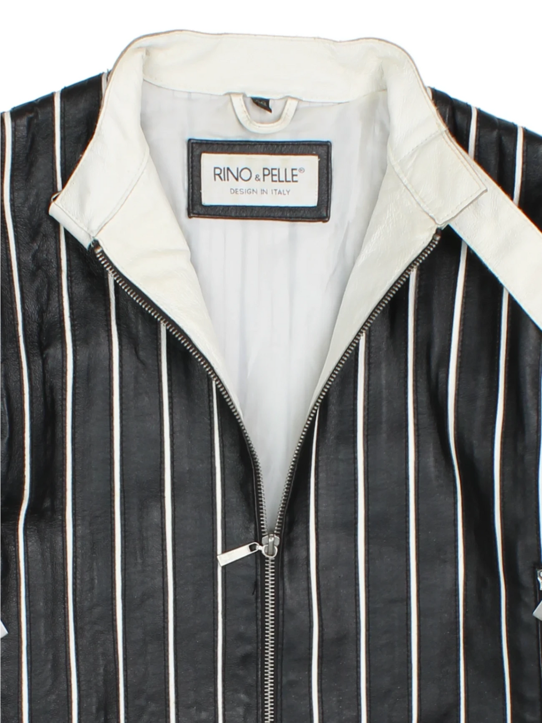 Rino & Pelle Stripe Leather Jacket (Size S)