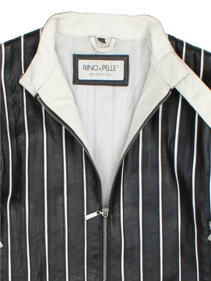 Rino & Pelle Stripe Leather Jacket (Size S)