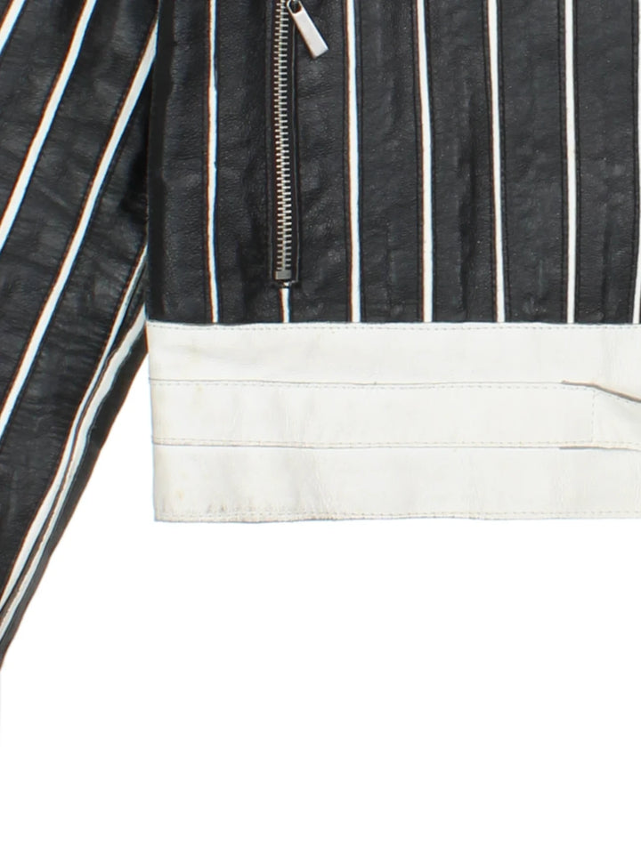 Rino & Pelle Stripe Leather Jacket (Size S)