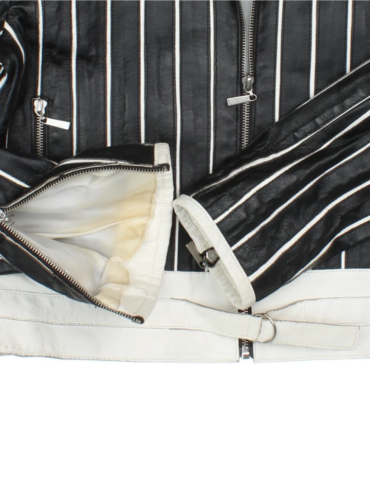 Rino & Pelle Stripe Leather Jacket (Size S)