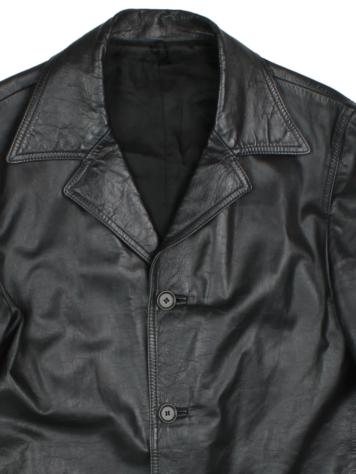 90's Leather Blazer (Size M) - VintageFolk