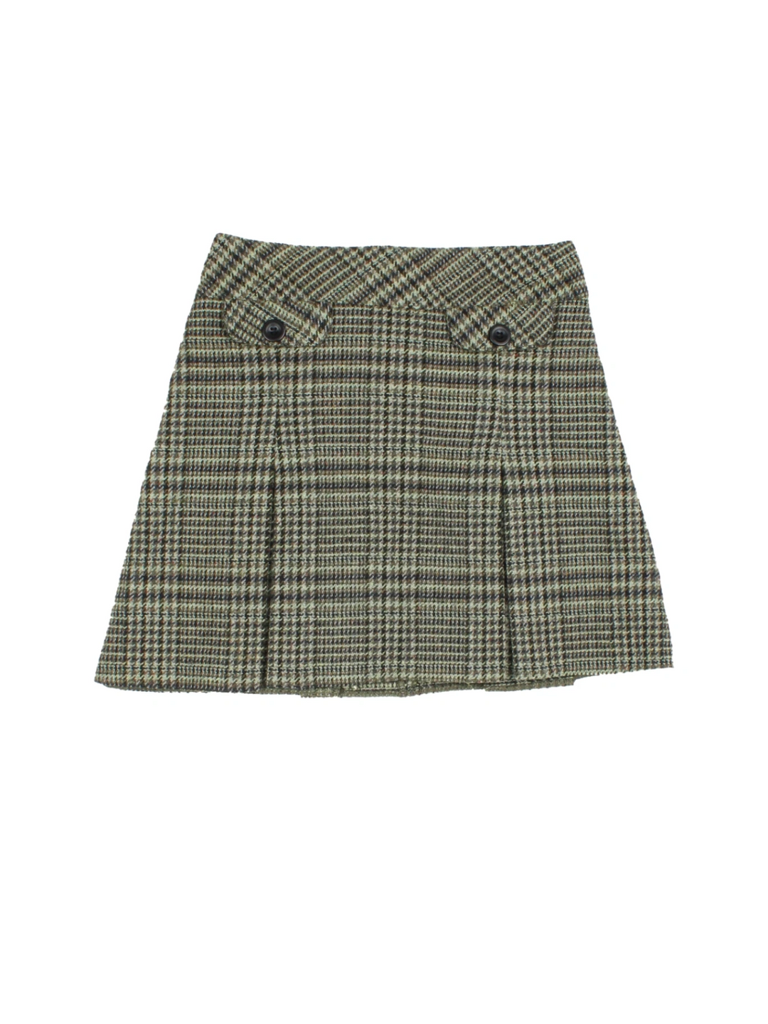 90's Checked Pleated Mini Skirt (Size XS) - VintageFolk