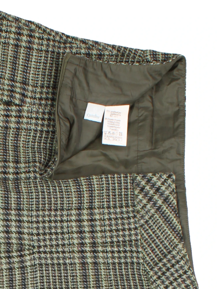 90's Checked Pleated Mini Skirt (Size XS) - VintageFolk
