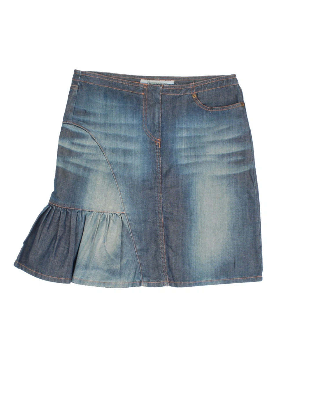 Y2K Denim Mini Skirt (Size M) - VintageFolk