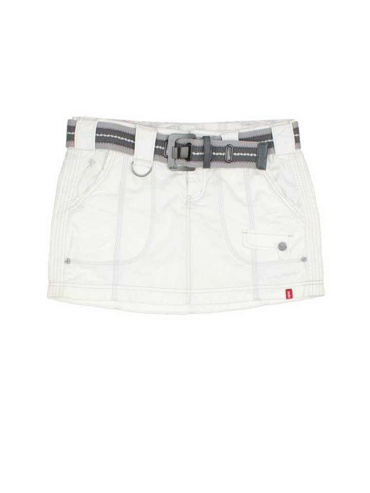 Y2K Belted Mini Skirt (Size S)