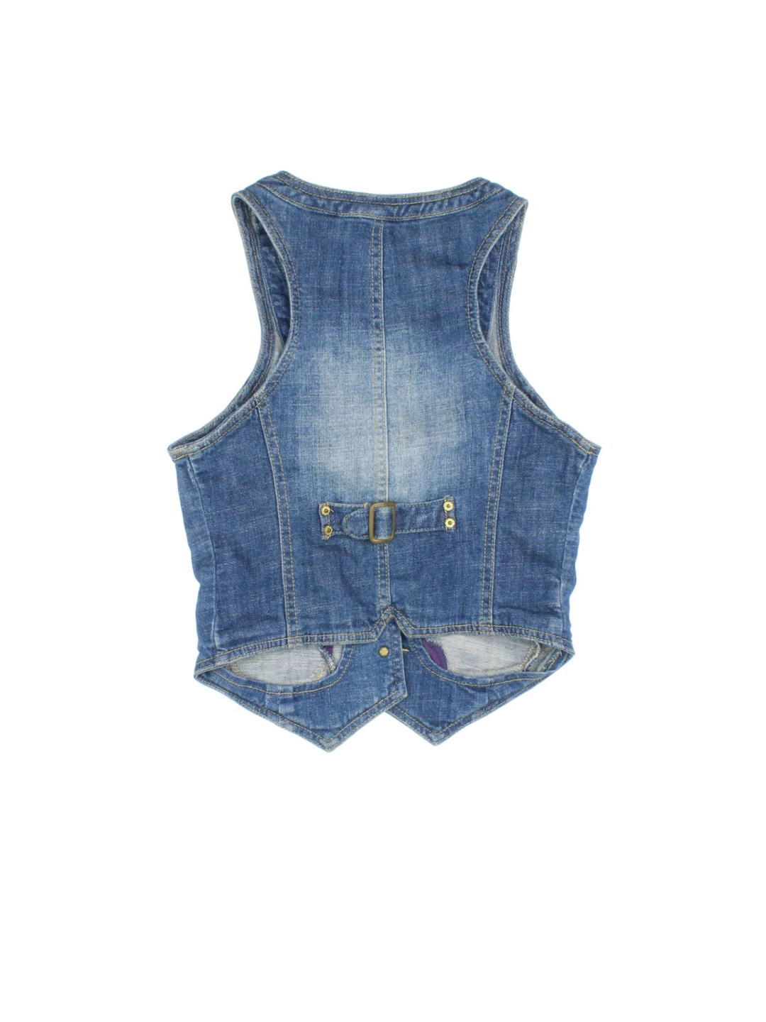 Y2K Denim Waistcoat (Size XS)