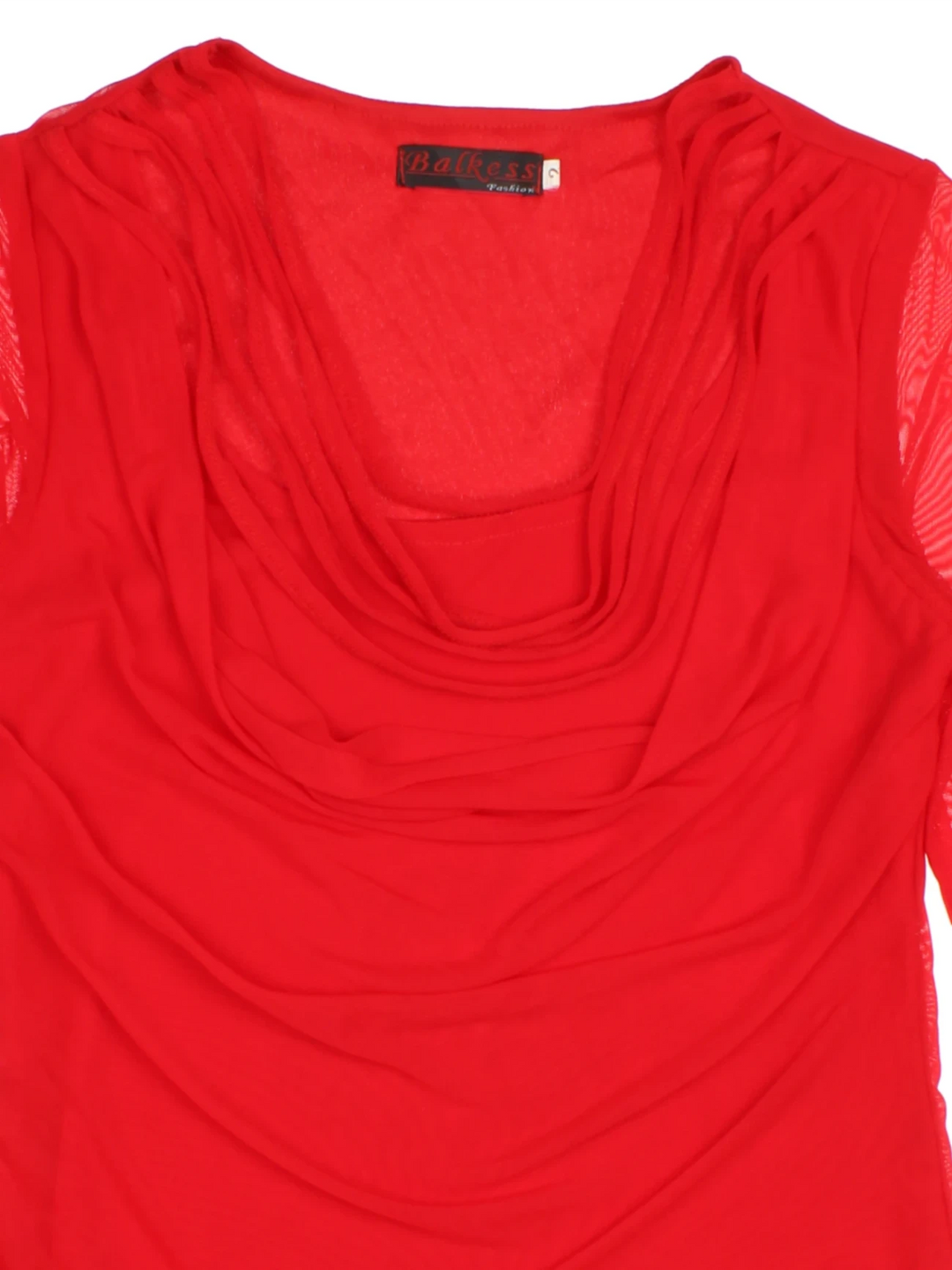 Y2K Mesh Flute Sleeve Top (Size S) - VintageFolk