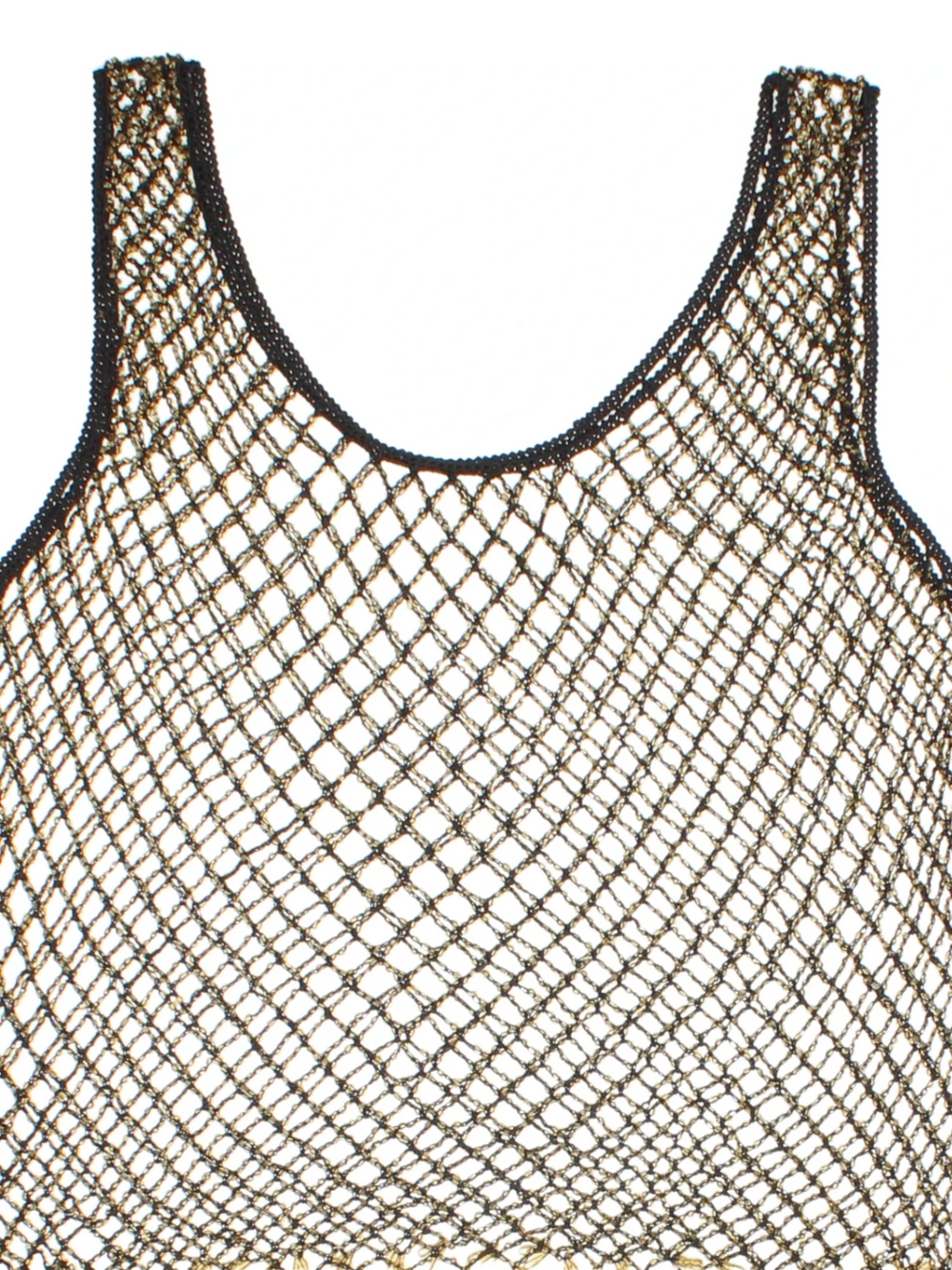 Y2K Beaded Fish Net Top (Size XS) - VintageFolk