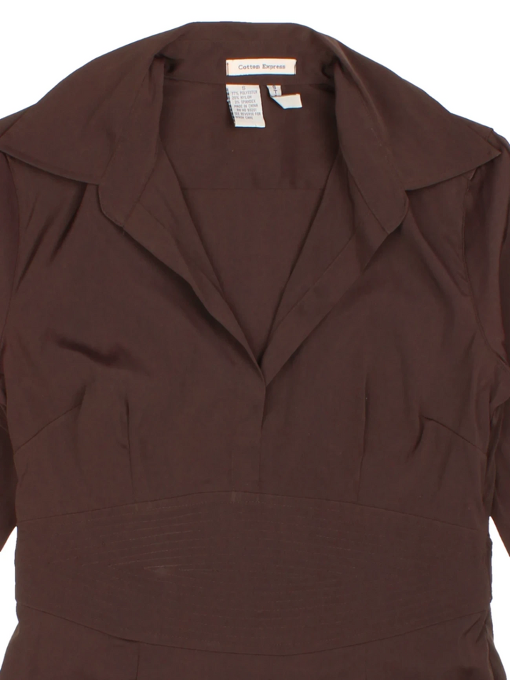 Y2K Tie Waist Shirt (Size S) - VintageFolk