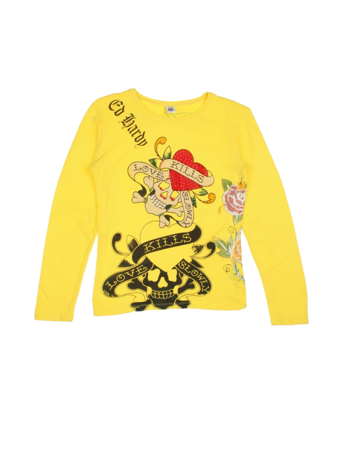 Y2K Ed Hardy Love Kills Slowly Top (Size S) - VintageFolk