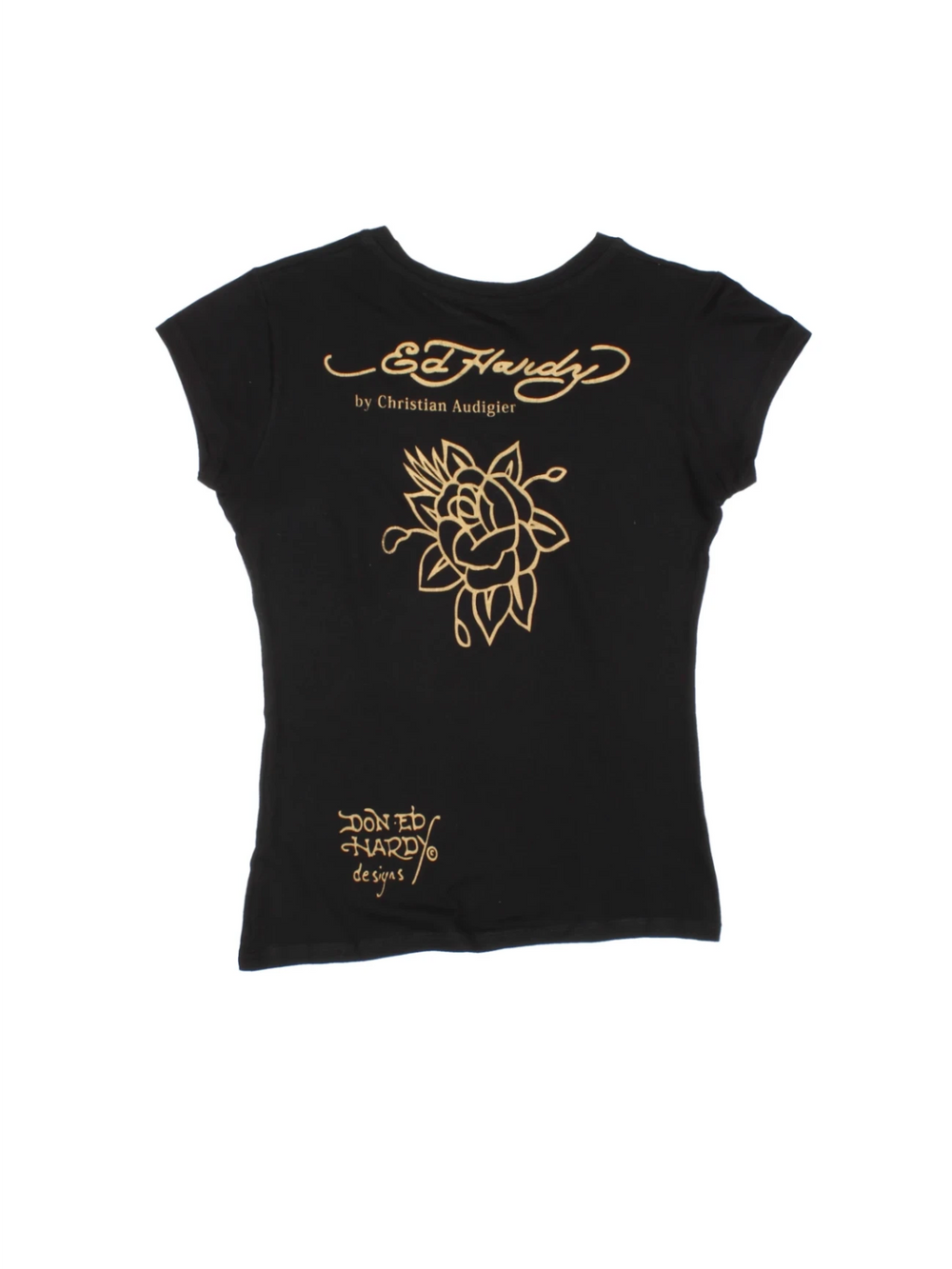 Ed Hardy Love Kills Slowly Baby Tee (Size L) - VintageFolk