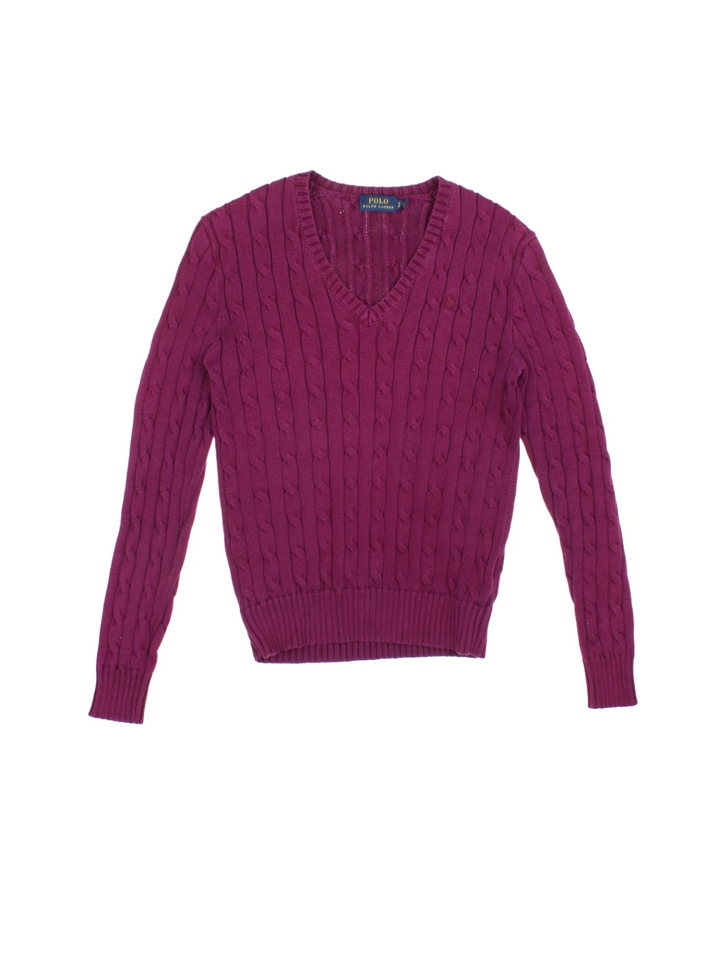 Ralph Lauren Cable Knit Jumper (Size S) - VintageFolk
