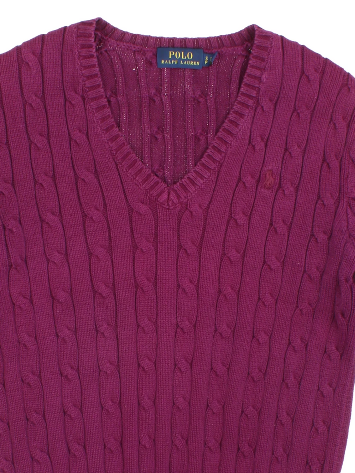 Ralph Lauren Cable Knit Jumper (Size S) - VintageFolk