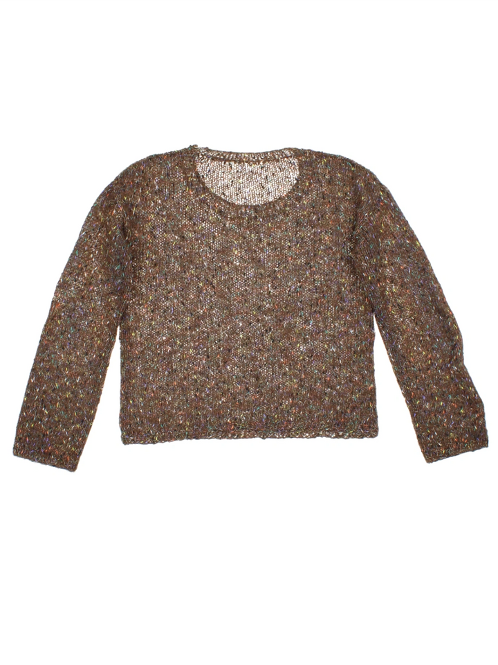 Y2K Loose Speckled Knit Jumper (Size M) - VintageFolk