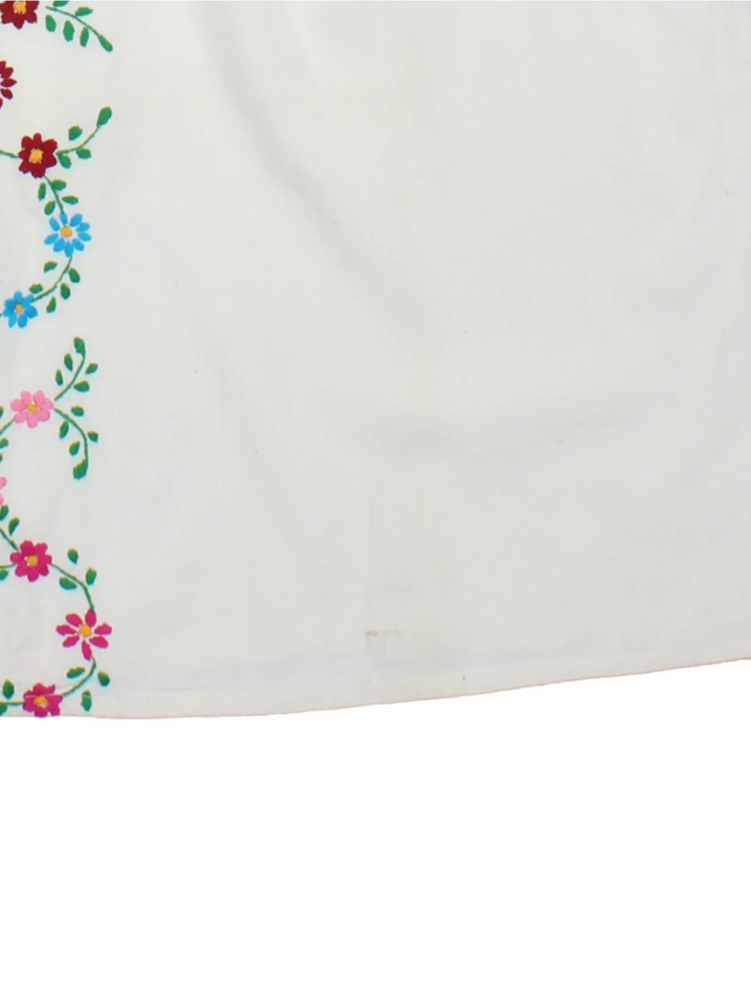 70's Embroidered Smock Mini Dress (Size S) - VintageFolk