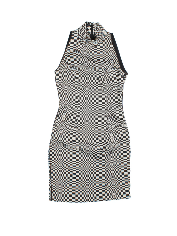 Y2K Checkerboard Mini Dress (Size XS) - VintageFolk