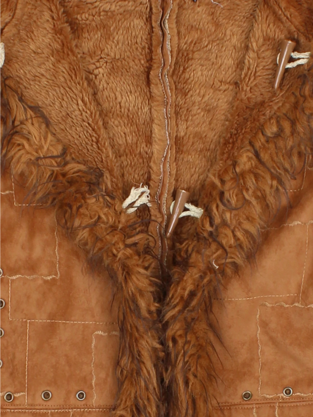 Studded Afghan Coat (Size L) - VintageFolk