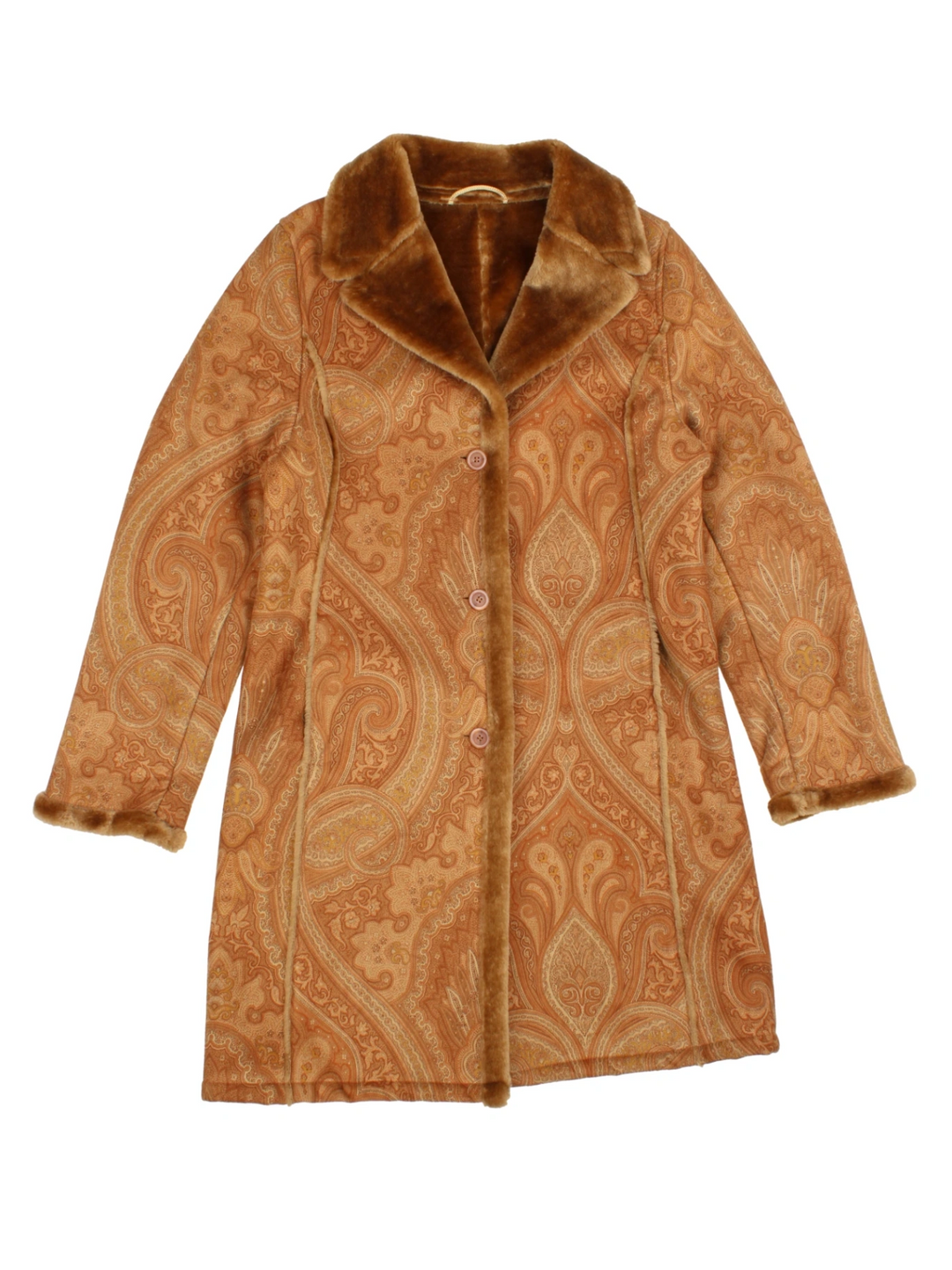 Paisley Afghan Coat (Size M) - VintageFolk