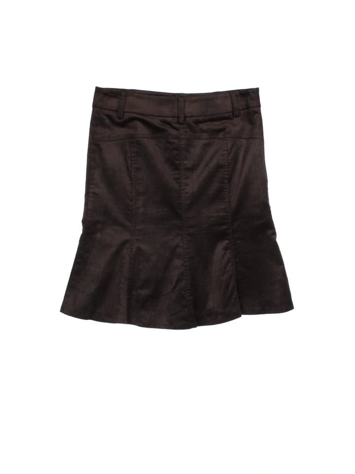 Y2K Pleated Hem Midi Skirt (Size M)