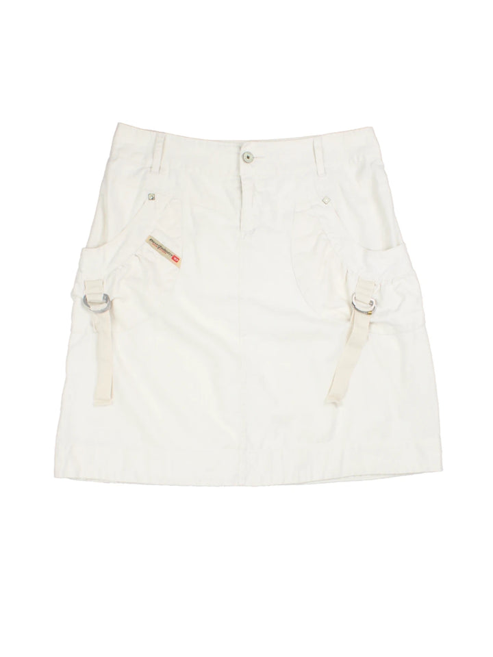Y2K Diesel Cargo Mini Skirt (Size L) - VintageFolk