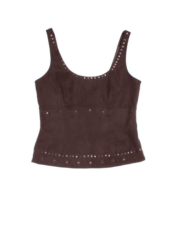 Y2K Sequin Vest (Size XS) - VintageFolk