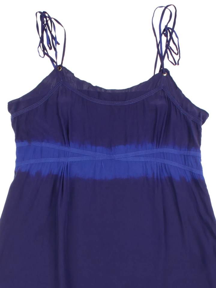 Y2K Tie Dye Silk Mini Dress (Size S) - VintageFolk