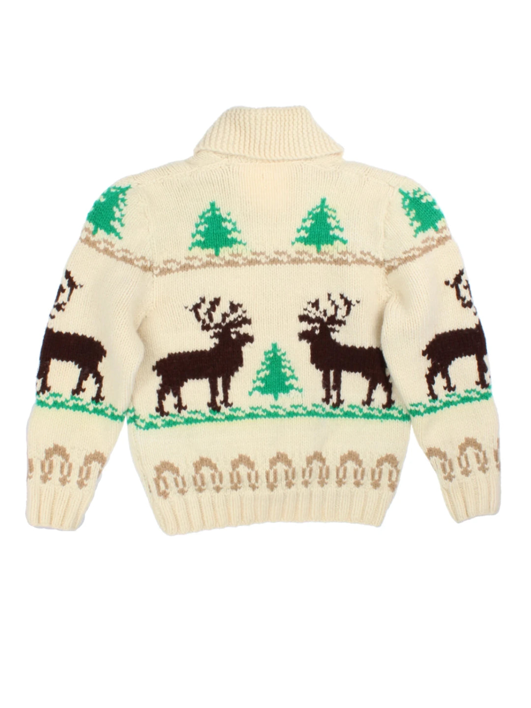 70's Hand Knit Cowichan Cardigan (Size M) - VintageFolk