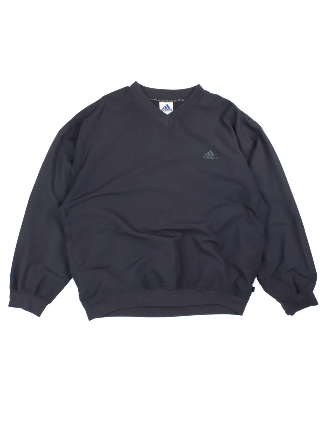 90's Adidas V Neck Drill Top (Size XL) - VintageFolk