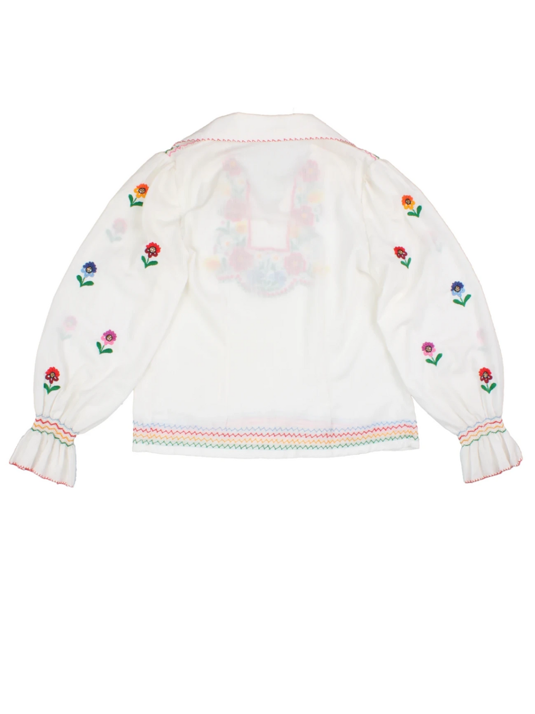 70's Hungarian Embroidered Blouse (Size M)