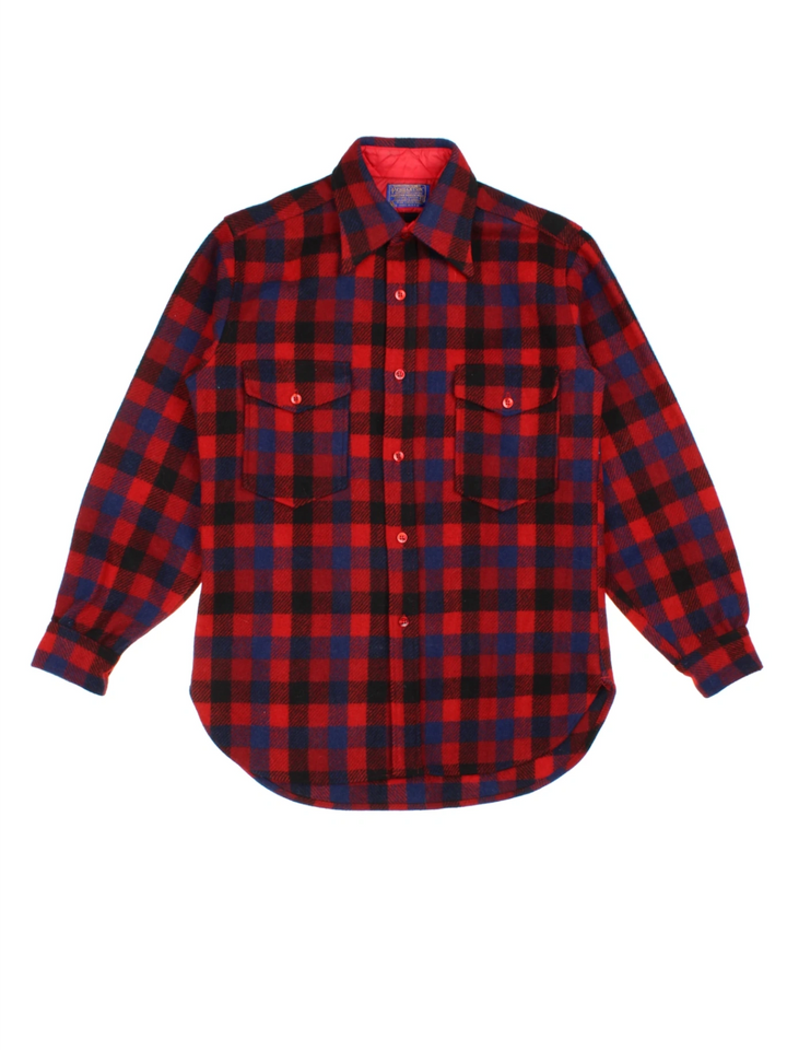 70s Pendleton Plaid Overshirt (Size M) - VintageFolk