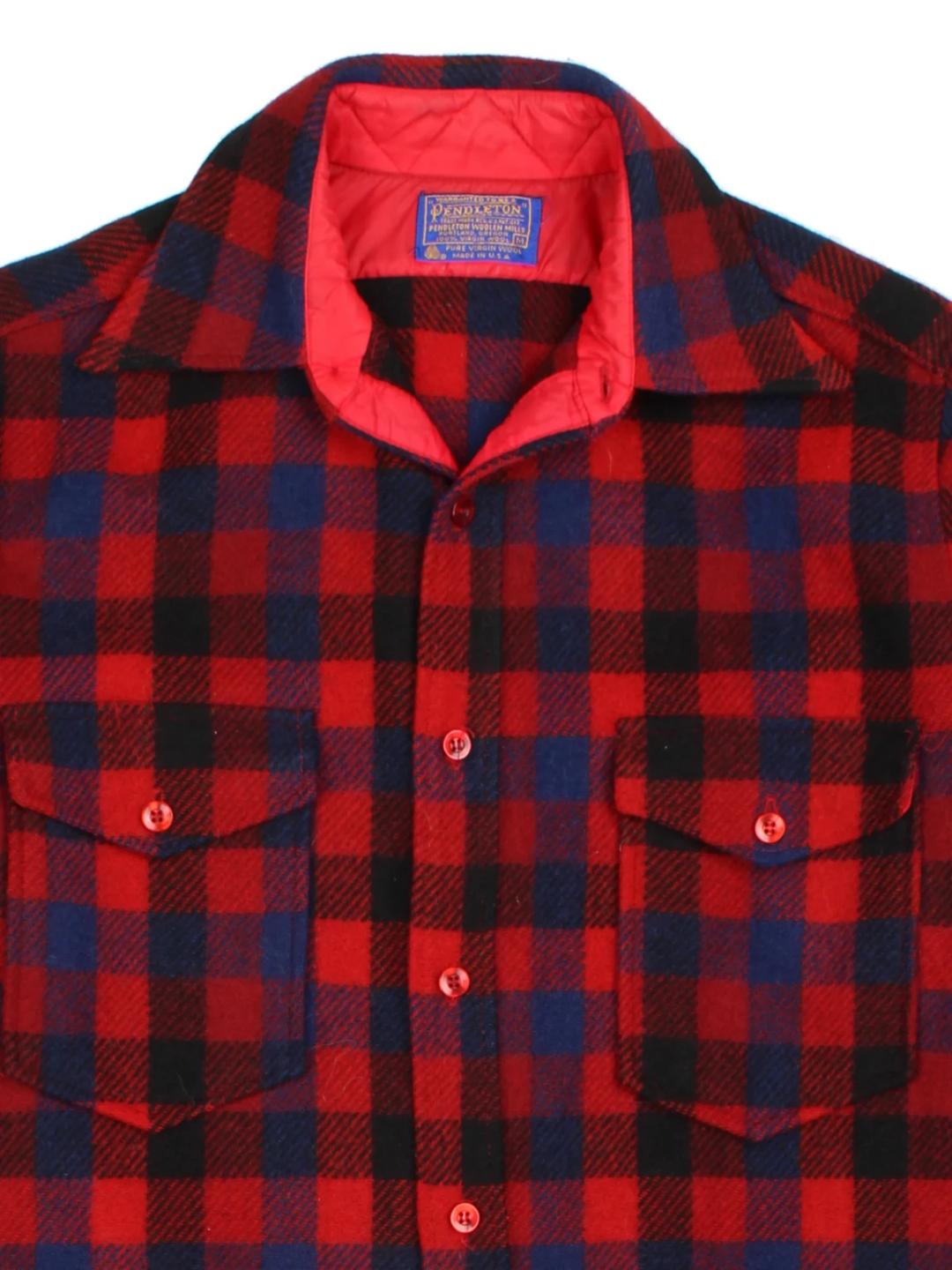 70s Pendleton Plaid Overshirt (Size M) - VintageFolk