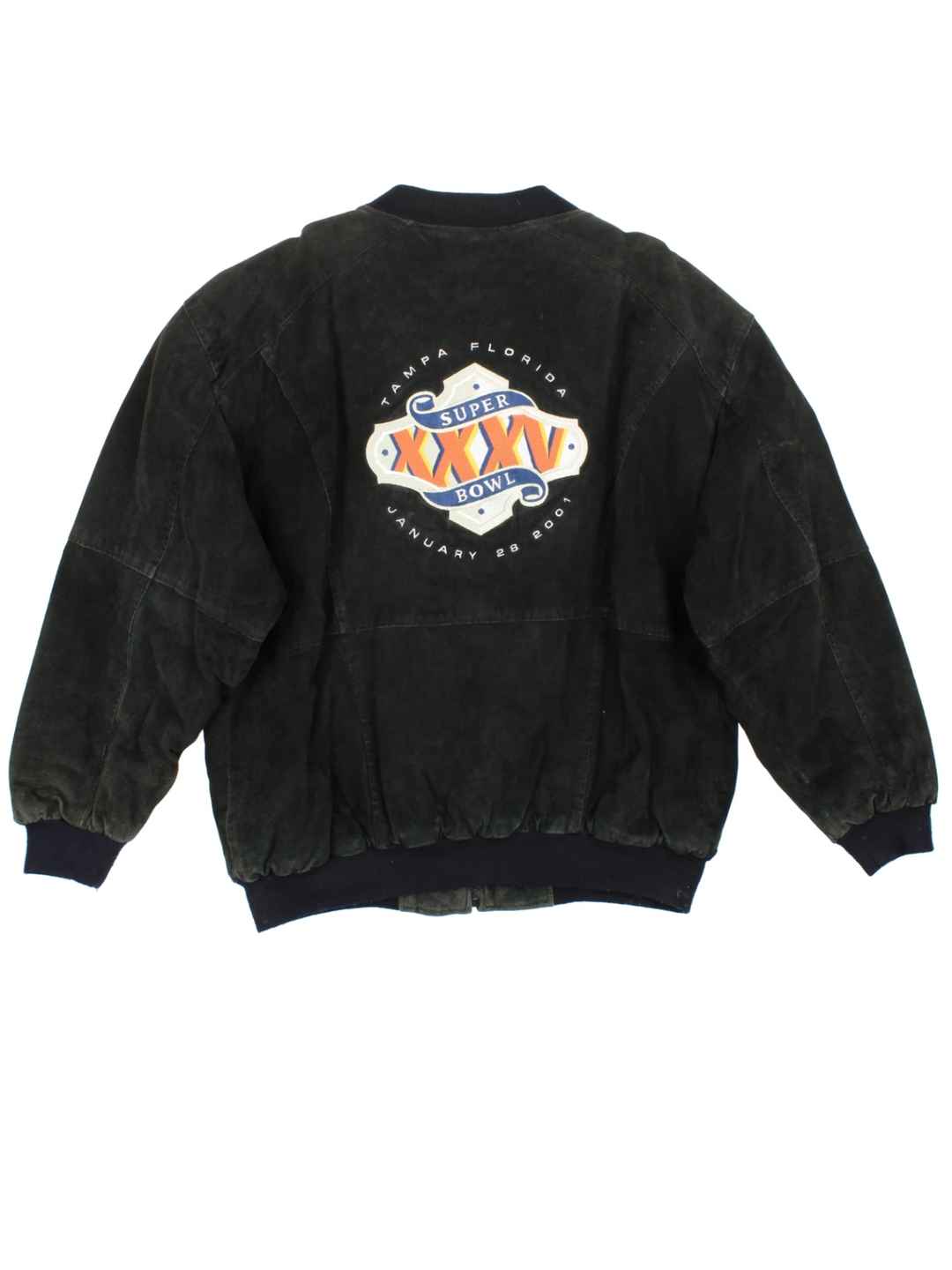 00's Jeff Hamilton Super Bowl XXXV Bomber Jacket (Size XL)