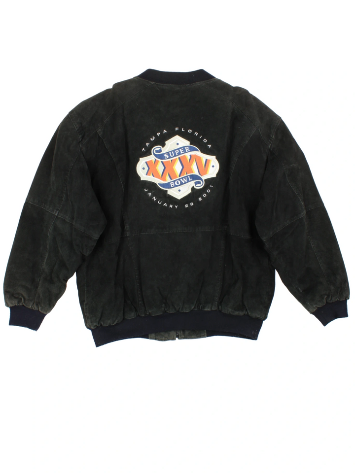 00's Jeff Hamilton Super Bowl XXXV Bomber Jacket (Size XL)