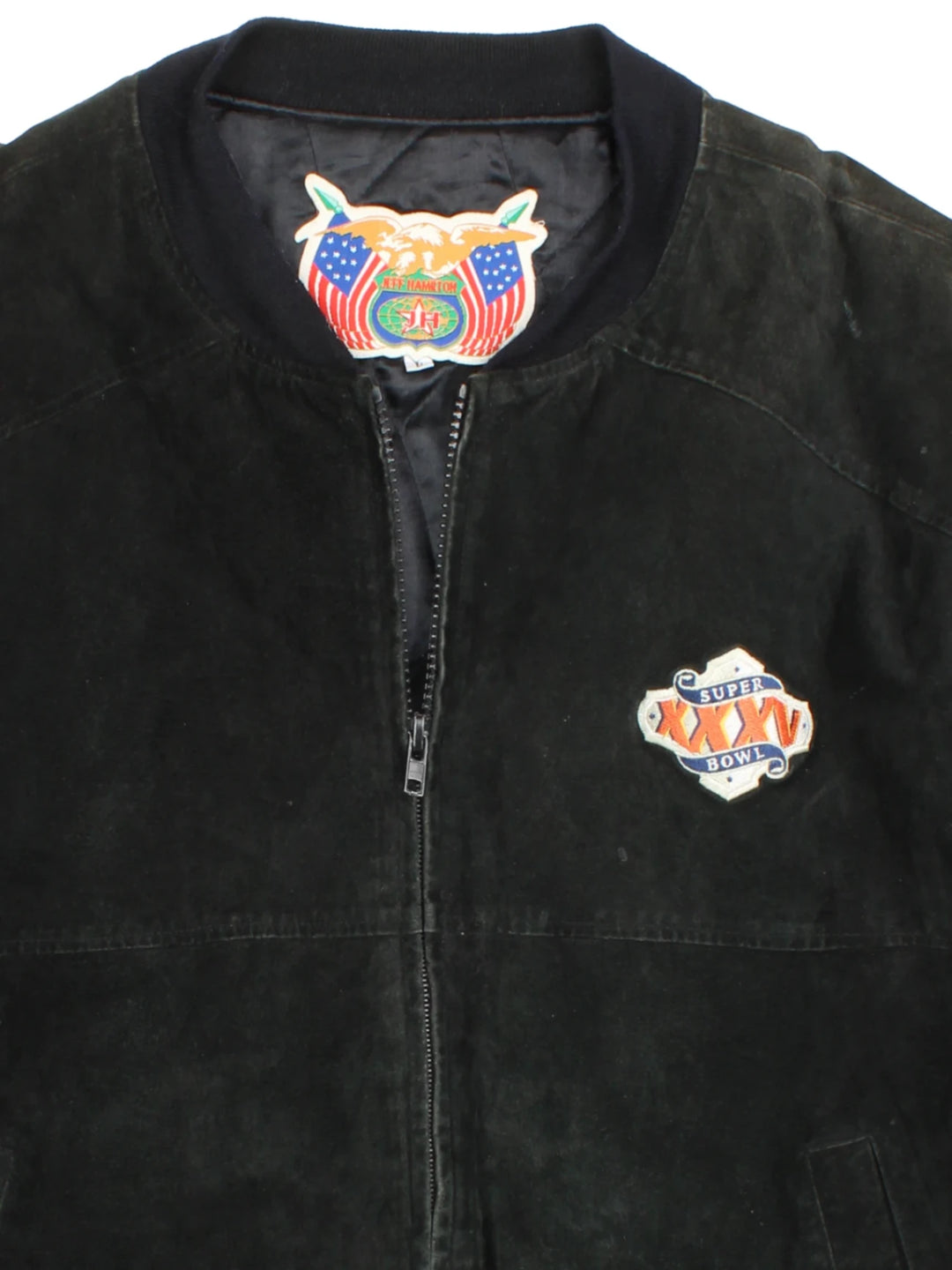 00's Jeff Hamilton Super Bowl XXXV Bomber Jacket (Size XL)