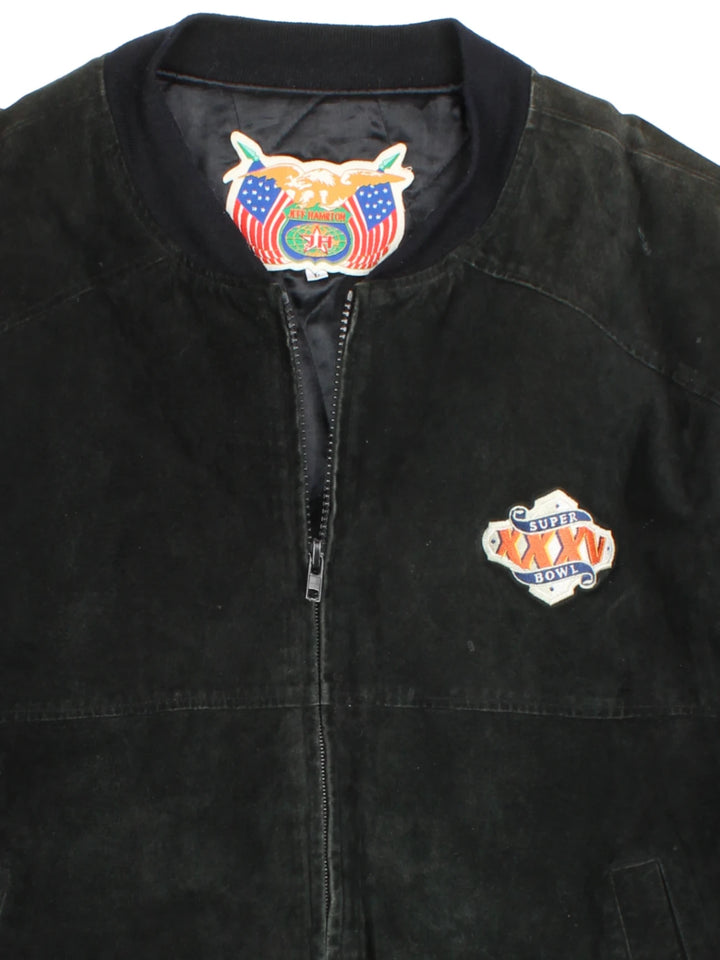 00's Jeff Hamilton Super Bowl XXXV Bomber Jacket (Size XL)