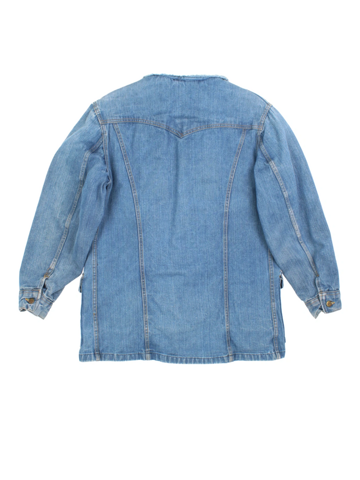 70s Lee Storm Rider Sherpa Lined Denim Jacket (Size L)