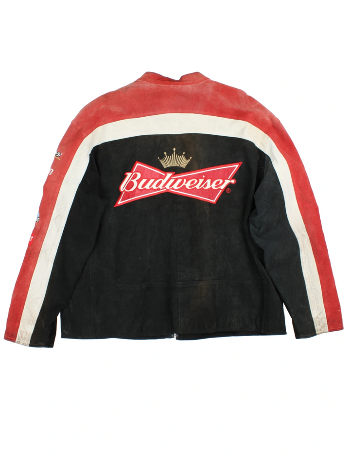 Wilsons Leather Budweiser NASCAR Racing Jacket (Size XXXL)