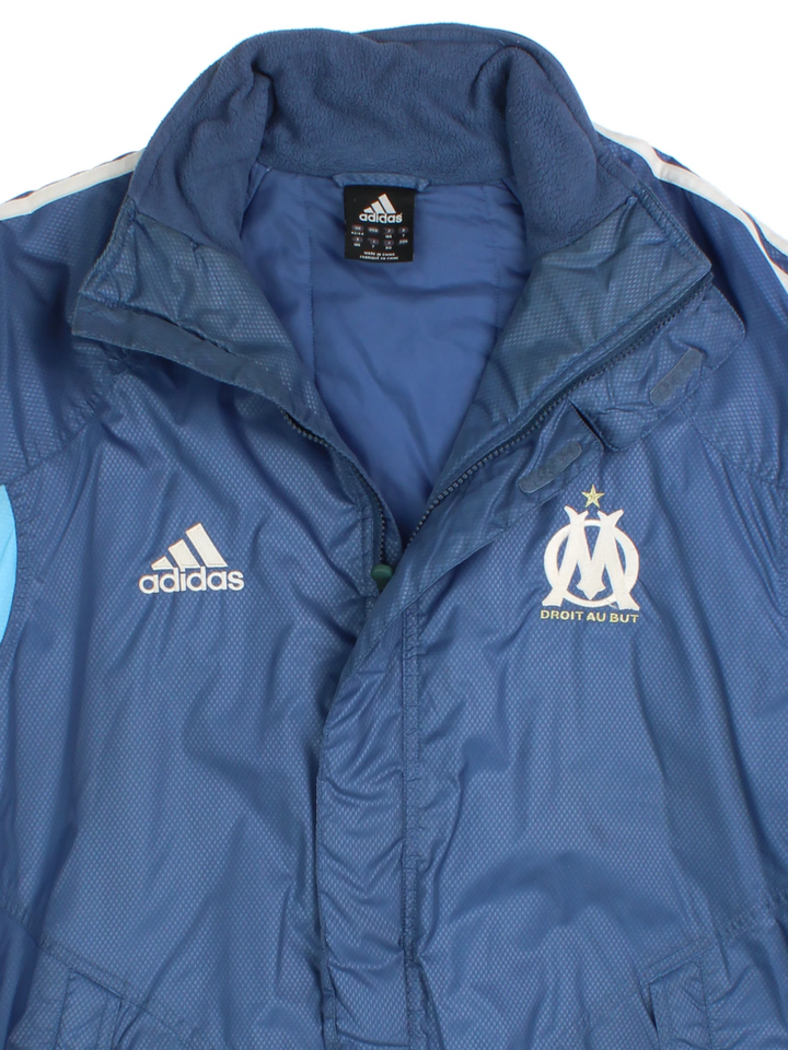 04-05 Adidas Olympique Marseille Padded Bench Coat (Size XL) - VintageFolk