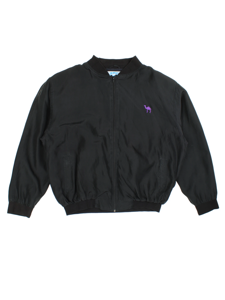 90's Camel Silk Bomber Jacket (Size XL)