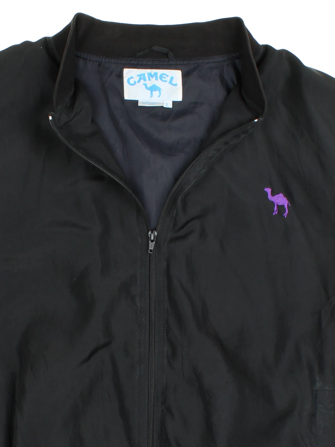 90's Camel Silk Bomber Jacket (Size XL)