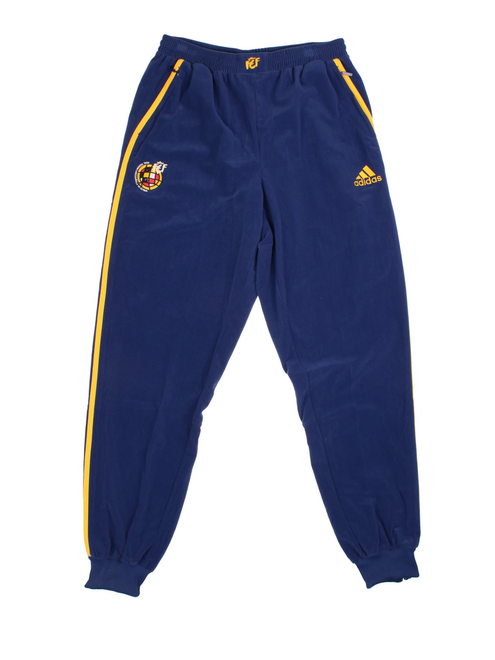 00's Adidas Spain Football Team Tracksuit Bottoms (Size L) - VintageFolk