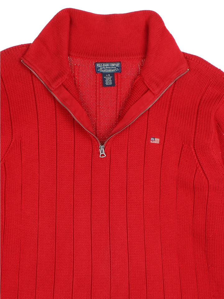Polo Jeans Co Ralph Lauren 1/4 Zip Jumper (Size L)