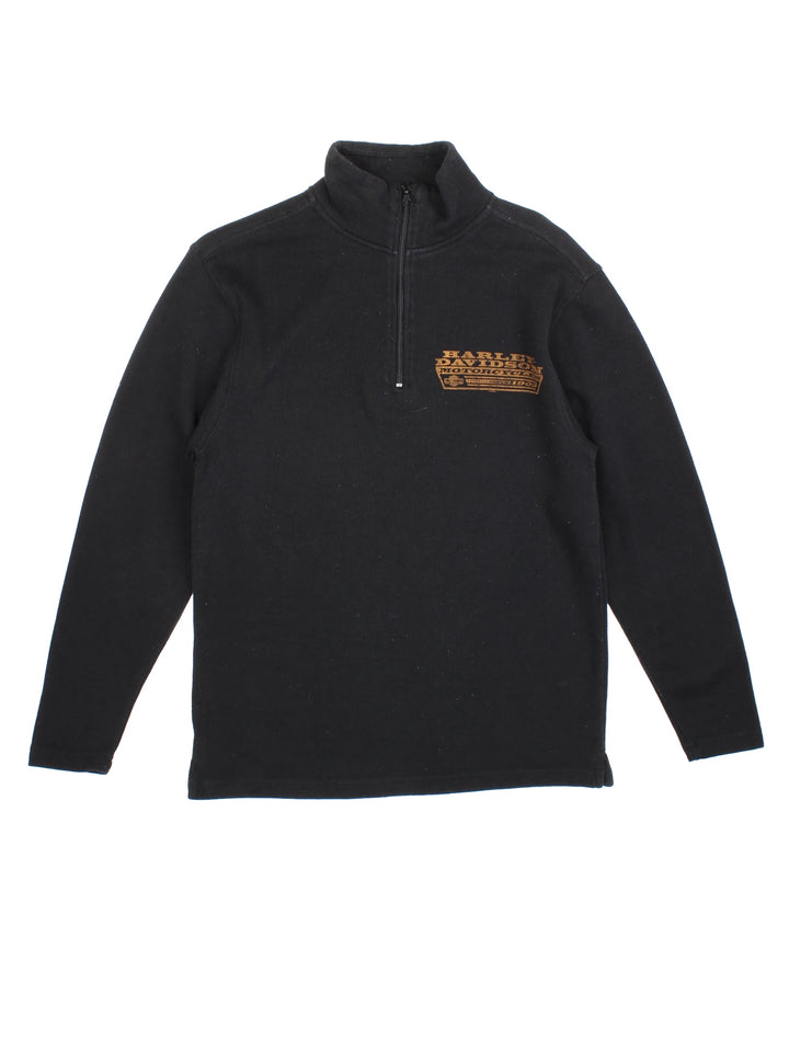 Harley-Davidson Lightning Crest 1/4 Zip Pullover (Size M)