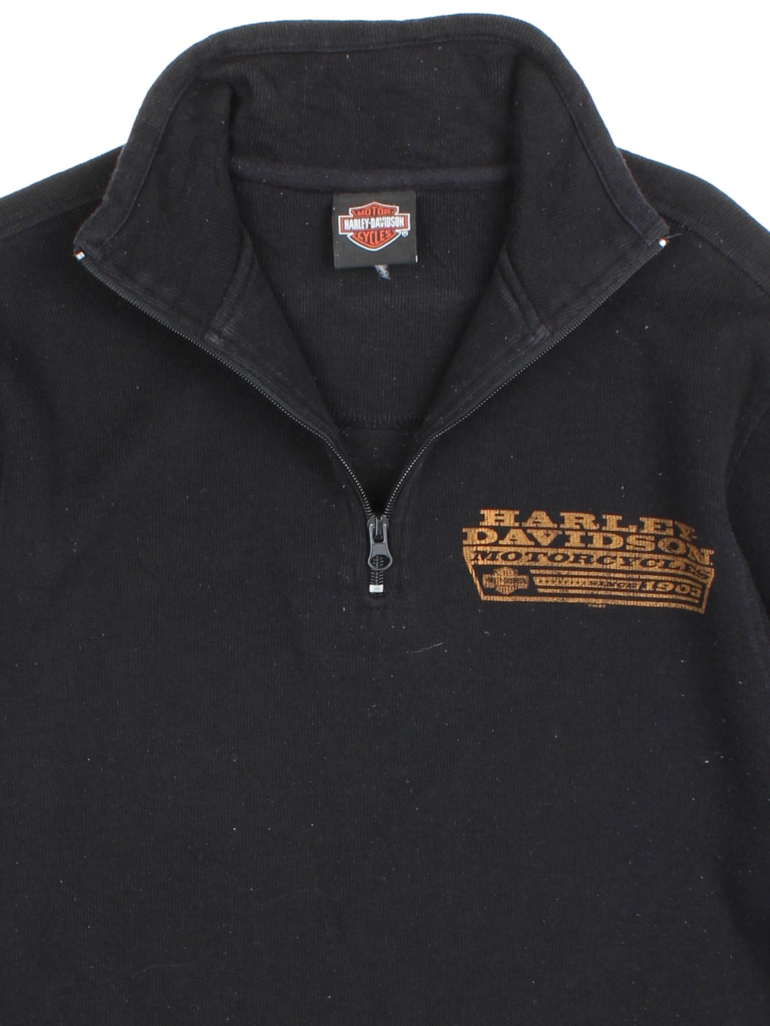 Harley-Davidson Lightning Crest 1/4 Zip Pullover (Size M)