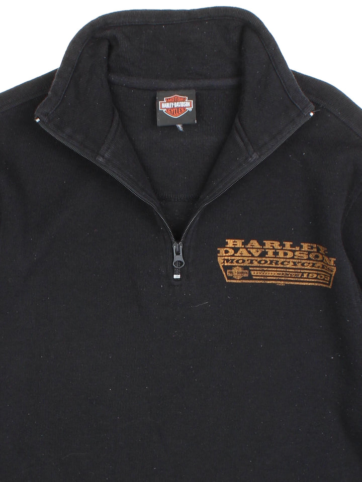 Harley-Davidson Lightning Crest 1/4 Zip Pullover (Size M)