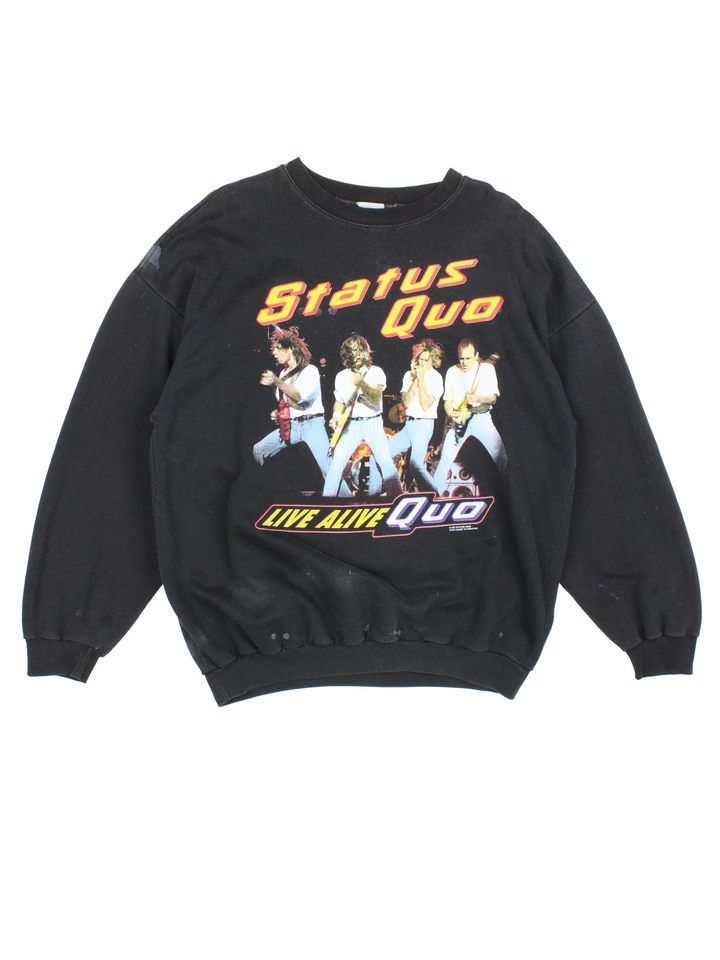 92 Status Quo "Live Alive Quo" Tour Sweatshirt (Size L)