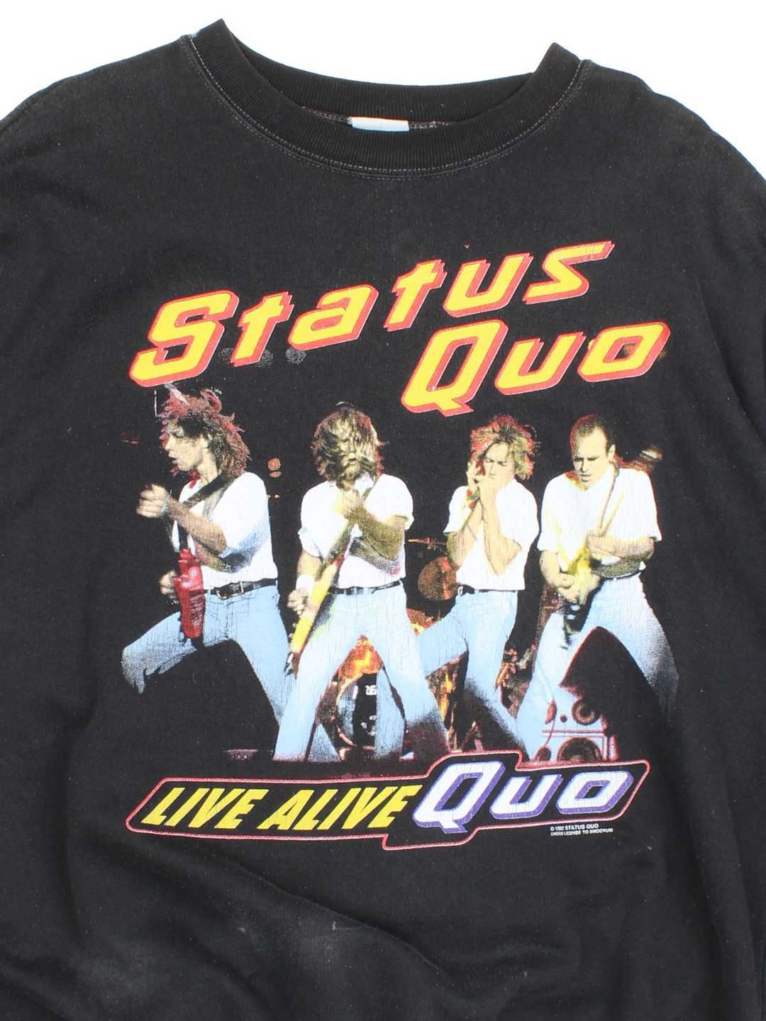 92 Status Quo "Live Alive Quo" Tour Sweatshirt (Size L)
