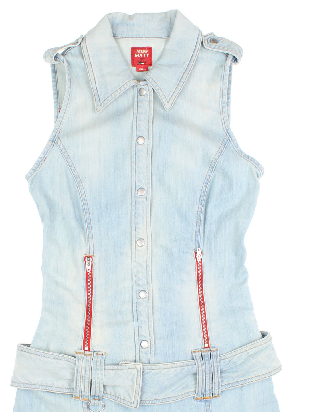 Y2K Miss Sixty Denim Mini Dress (Size XS) MISSING SKU - VintageFolk