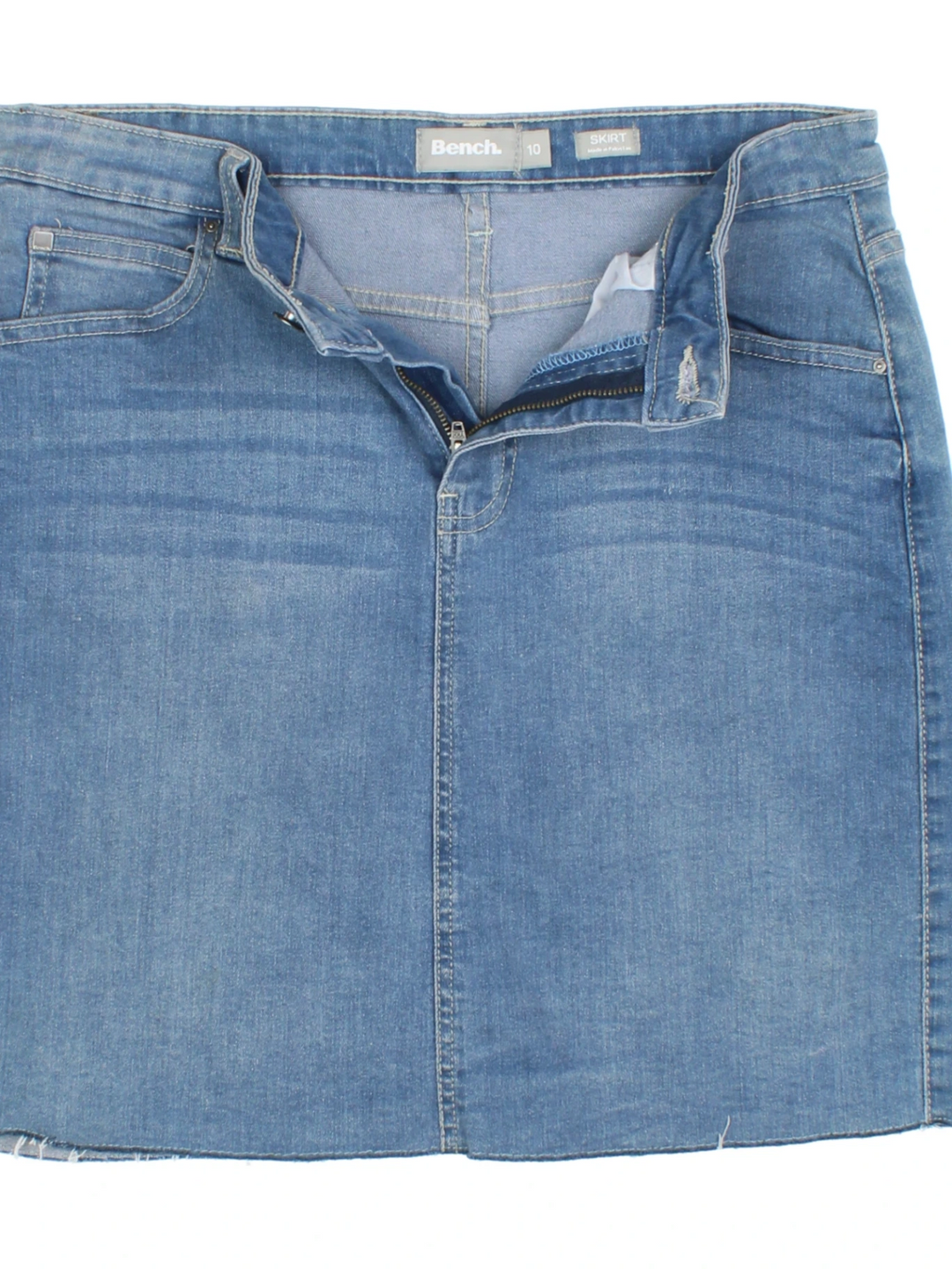 Y2K Bench Denim Mini Skirt (Size XL)