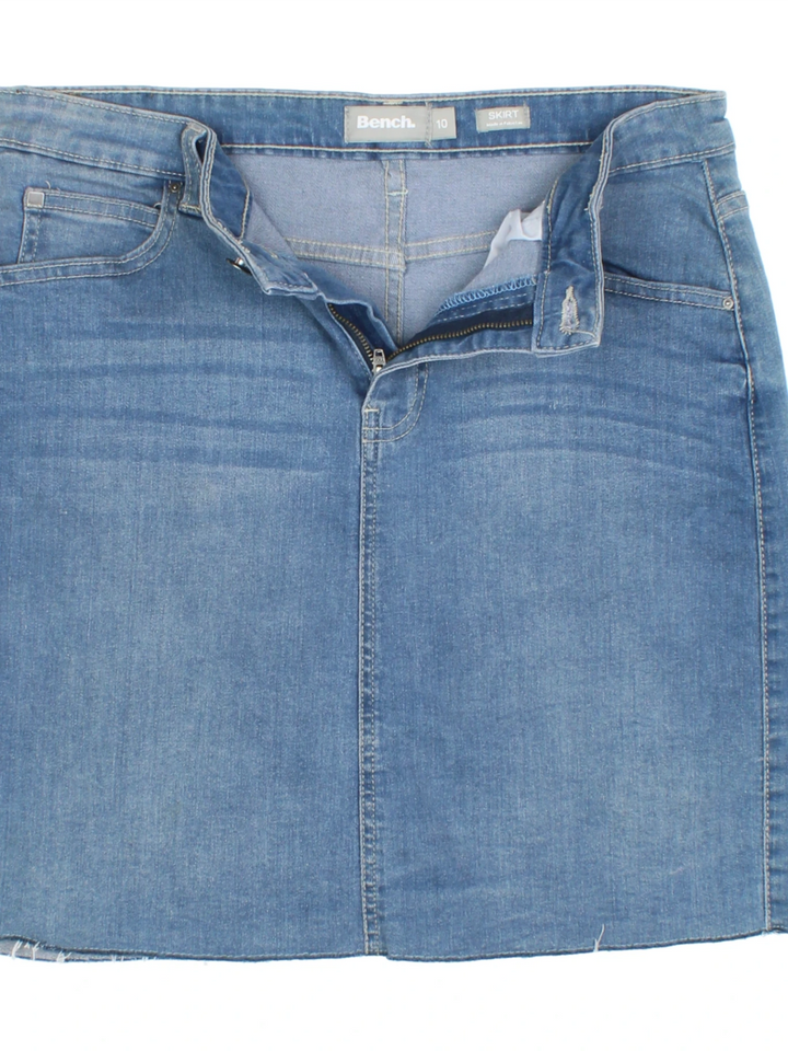 Y2K Bench Denim Mini Skirt (Size XL)
